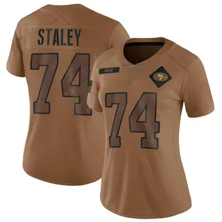 San Francisco 49ers Women's Joe Staley Limited 2023 Salute To Service Jersey - Brown