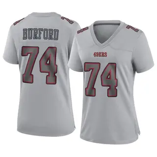 San Francisco 49ers Women's Spencer Burford Game Atmosphere Fashion Jersey - Gray