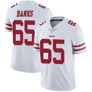 Aaron Banks 65 San Francisco 49Ers Super Bowl LVII Men Game Jersey- White -  Bluefink