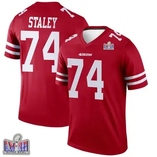 San Francisco 49ers Youth Joe Staley Legend Super Bowl LVIII Patch Jersey - Scarlet