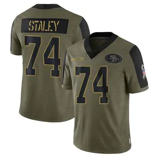 San Francisco 49ers Youth Joe Staley Limited 2021 Salute To Service Jersey - Olive