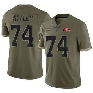 San Francisco 49ers Youth Joe Staley Limited 2022 Salute To Service Jersey - Olive