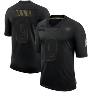 San Francisco 49ers Youth Malik Turner Limited 2020 Salute To Service Jersey - Black