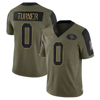 San Francisco 49ers Youth Malik Turner Limited 2021 Salute To Service Jersey - Olive