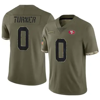 San Francisco 49ers Youth Malik Turner Limited 2022 Salute To Service Jersey - Olive