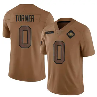 San Francisco 49ers Youth Malik Turner Limited 2023 Salute To Service Jersey - Brown